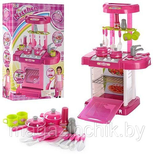 Кухня игровая Kitchen Set розовая арт. 008-56 со светом и звуком - фото 2 - id-p6599321