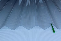 Профилированный лист из ПВХ прозрачный (шиферная волна) толщина 1.1, фото 1