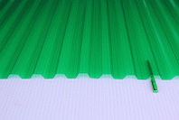 Профилированный лист из ПВХ зеленый (волна профнастила), фото 1