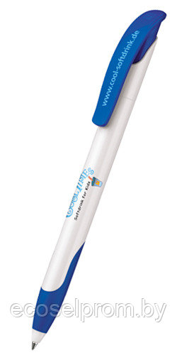 Ручка шариковая Senator Challenger Soft 2417 бело-голубой