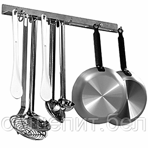 Держатель кухонного инв-ря 5крючков сталь нерж.; L=50см; металлич.