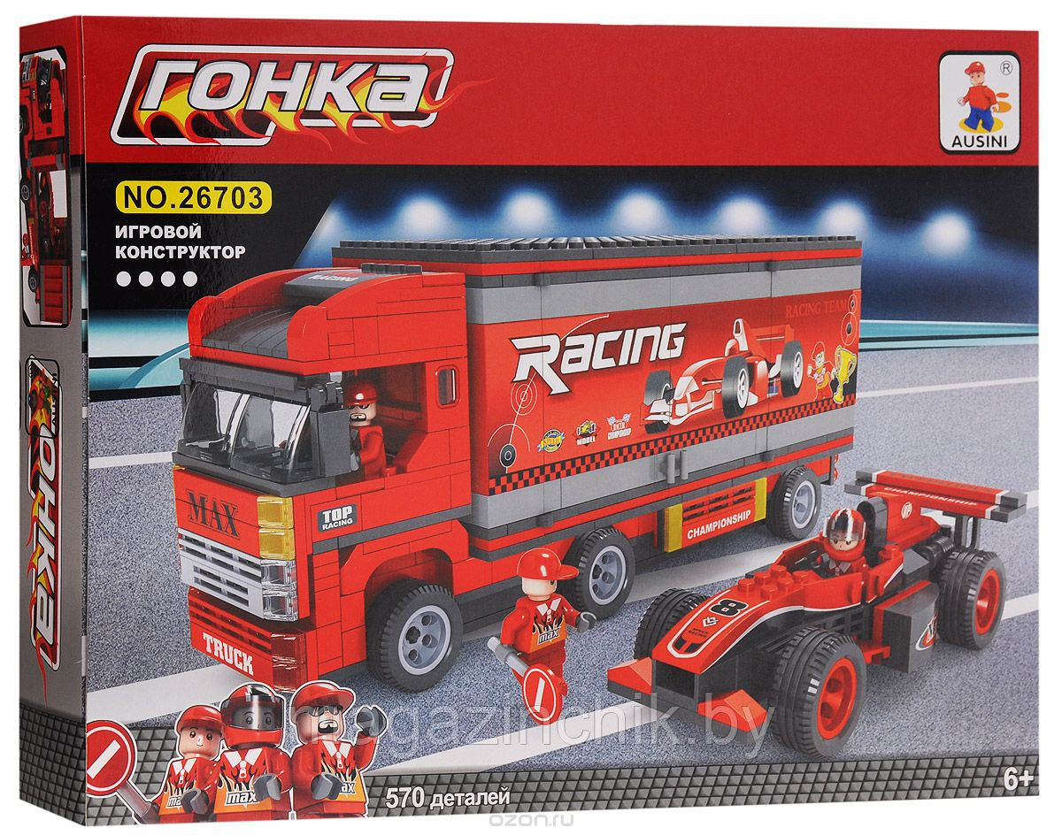 Конструктор Трейлер Формулы-1 (F1) Ausini 26703, 570 дет. аналог Лего(LEGO)