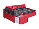 Кухонный диван РИО красно черный, фото 2