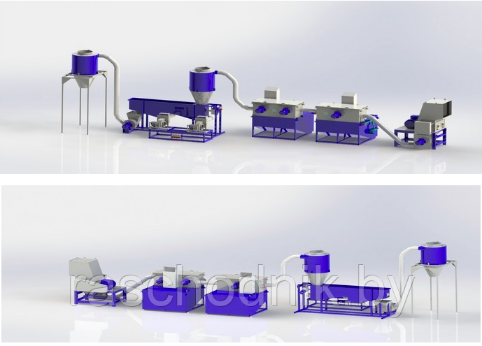 Линия отмывки отходов пластмасс