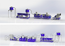 Линия отмывки отходов пластмасс