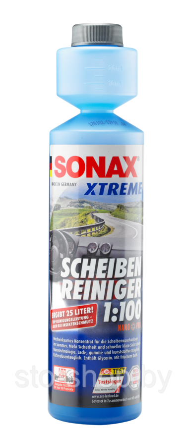 Sonax Xtreme 271 141 Жидкость летняя для стеклоомывателя концентрат 1:100 с дозатором ЛИМОН 250мл - фото 1 - id-p37648581