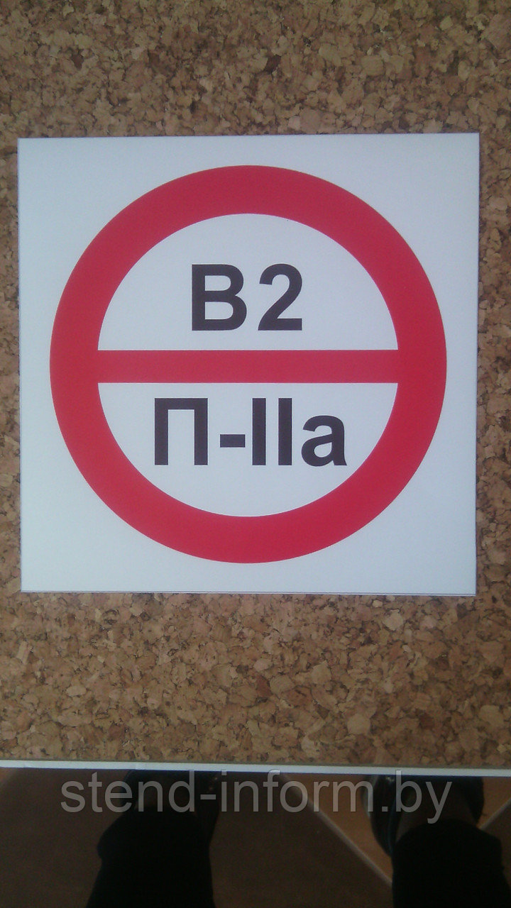Знак-наклейка категория помещений и зданий р-р 20 * 20 см - фото 1 - id-p37667767
