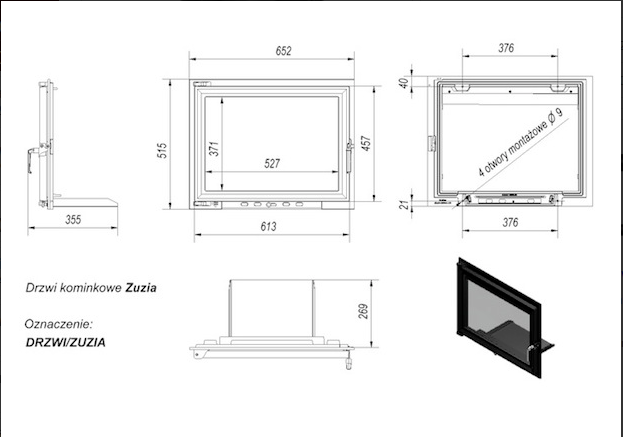 Дверь каминная Zuzia/Eryk - фото 2 - id-p31208504