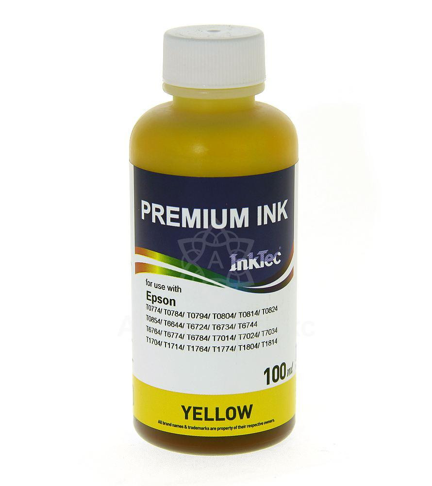 Чернила E0010/ T0824 (для Epson Stylus Photo 1390/ 1410/ 1500/ R265/ R280/ R290) InkTec, жёлтые, 100 мл