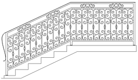 Перила для лестниц. Ковка.