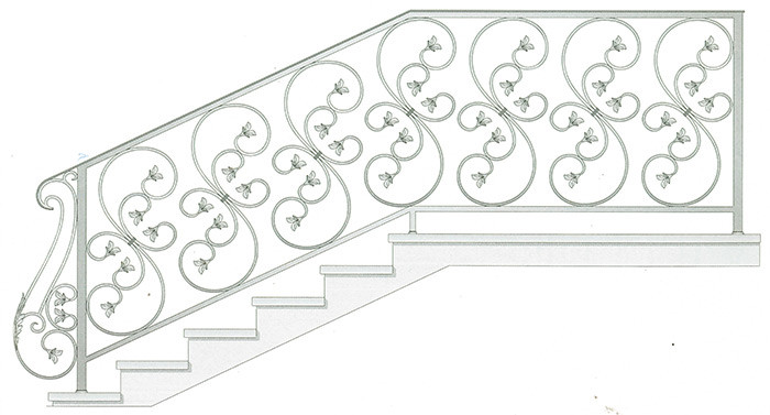 Перила для лестниц с кованым узором. - фото 1 - id-p37680431