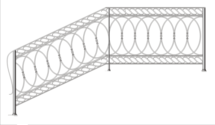 Кованое ограждение для лестниц.