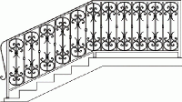 Перила для лестниц для дома. Ковка.