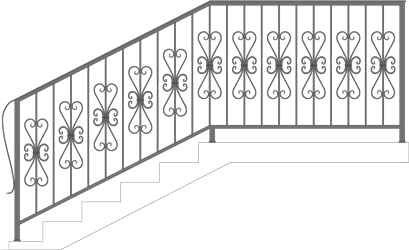 Кованые ограждения для лестниц для дома. - фото 1 - id-p37680701