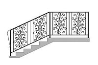 Перила для лестниц с ковкой для дома.