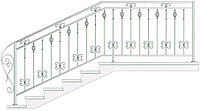 Перила для лестниц из металла с коваными элементами для дома.