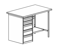 Верстаки слесарные ВМС 5 1600мм