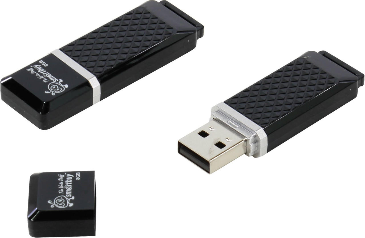 USB флеш-диск SmartBuy 8GB Quartz series Black (SB8GBQZ-K) - фото 1 - id-p22484075