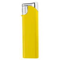 Пластиковая зажигалка желтого цвета для нанесения логотипа
