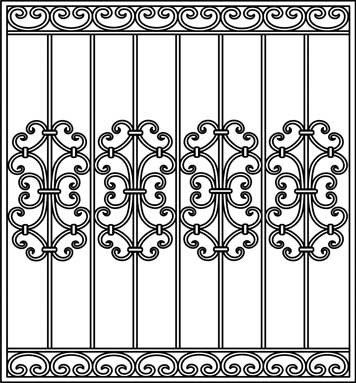Решетки оконные с коваными элементами