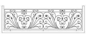 Перила для балкона с коваными элементами