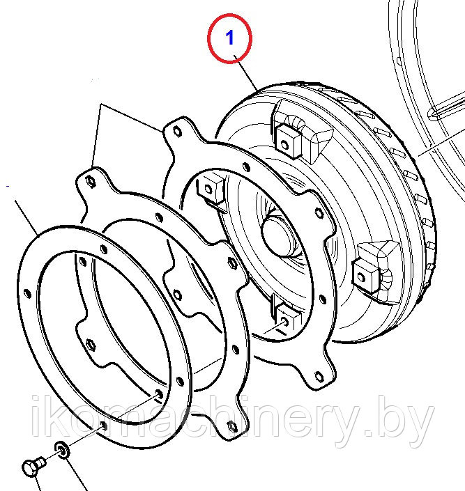 ГИДРОТРАНСФОРМАТОР KOMATSU WB93/97R/S-5, б/у