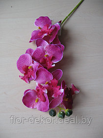 Ветка орхидеи сиреневая, 7 цветов/3бутона, L 80 см.