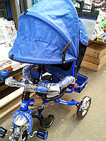 Детский трехколесный велосипед-коляска с надувными колесами