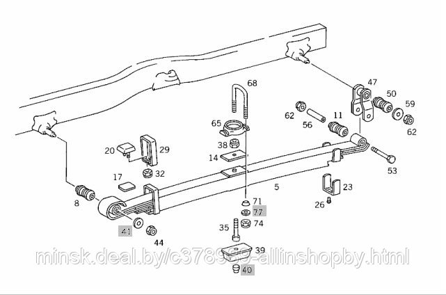 Коренной лист задней рессоры MB 711 (лист № 1) - фото 1 - id-p37986872
