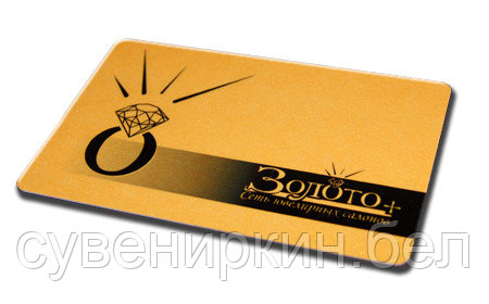 Пластиковые визитки золотистые - фото 3 - id-p38123036