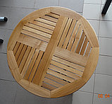 Стол для дачи. Деревянный стол для дачи на металлической ноге ЛМ-0807, фото 2