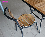  Деревянный садовый стул для дачи. Стул деревянный на металлическом каркасе., фото 2