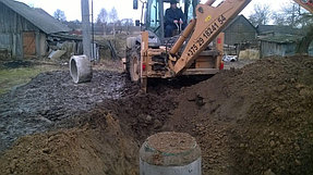 Монтаж канализации из бетонных колец 4