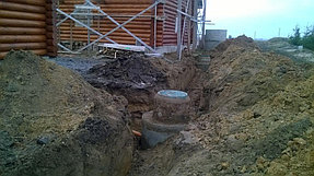 Монтаж канализации из бетонных колец 5