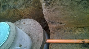 Монтаж канализации из бетонных колец 9