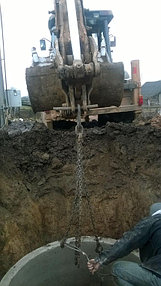 Монтаж канализации из бетонных колец 16