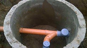 Монтаж канализации из бетонных колец 26