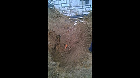 Монтаж  канализации из бетонных колец  4