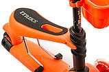 Детский самокат + беговел RS iTRIKE 3в1 оранжевый (светящиеся колёса), фото 3