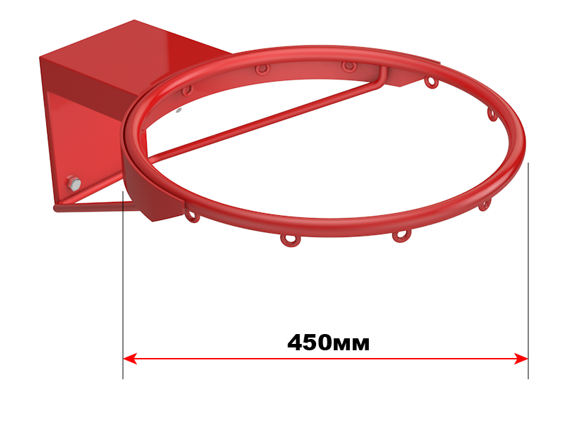 Баскетбольное кольцо антивандальное, усиленное