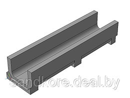 Лоток водоотводный ЛВП-(В-125), 500х140х100мм, h100, полимерпесчаный, DN100
