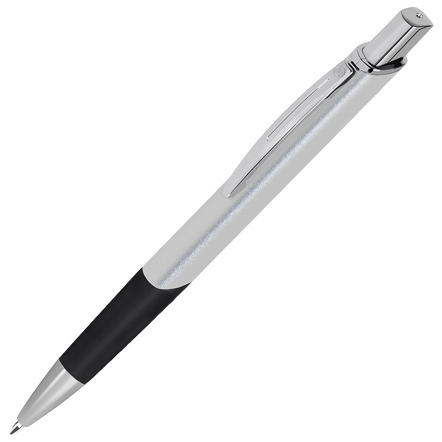 Металлическая шариковая ручка SQUARE  с резиновым грипом. Для нанесения логотипа