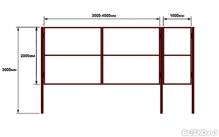 Каркас ворот 3*1.8