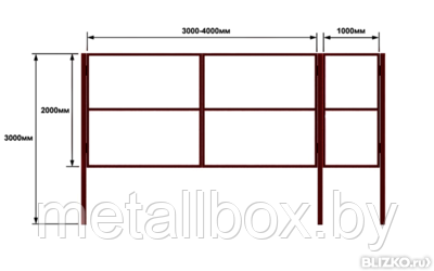 Каркас ворот 3*1.8 - фото 1 - id-p38505415