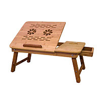Подставка столик для ноутбука бамбуковая раскладная