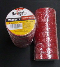 Изолента ПВХ 0,13х15ммх20м, Navigator красная