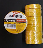 Изолента ПВХ 0,13х15ммх20м, Navigator желтая, фото 2