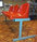 Скамейка металлическая с пластиковый сиденьем - 3 сидения, фото 3