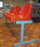 Скамейка металлическая с пластиковый сиденьем - 3 сидения - фото 3 - id-p34590347