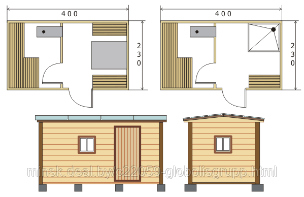 Готовая баня из бруса Б-4 - фото 2 - id-p38972555